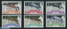 Cuba 2014 Jumping Horses 6v, Mint NH, Nature - Sport - Horses - Sport (other And Mixed) - Neufs