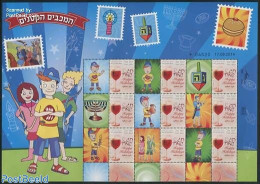 Israel 2014 My Own Stamp, Hannukah M/s, Mint NH, Various - Greetings & Wishing Stamps - Ongebruikt (met Tabs)