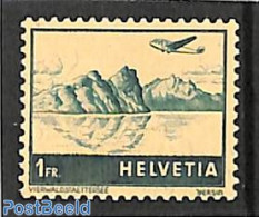 Switzerland 1941 1Fr, Stamp Out Of Set, Mint NH, Transport - Aircraft & Aviation - Nuevos