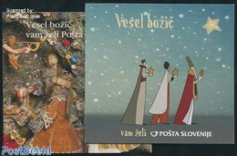Slovenia 2014 Christmas 2 Booklets, Mint NH, Religion - Christmas - Stamp Booklets - Navidad