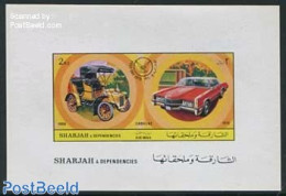 Sharjah 1971 Stamp Day, Cadillac S/s (imperforated), Mint NH, Transport - Stamp Day - Automobiles - Giornata Del Francobollo