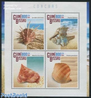 Guinea Bissau 2014 Shells 4v M/s, Mint NH, Nature - Shells & Crustaceans - Meereswelt