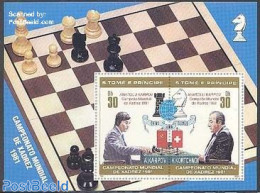 Sao Tome/Principe 1981 Chess S/s With Printed Perforation, Mint NH, Sport - Chess - Schach