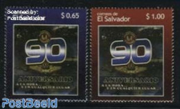 El Salvador 2013 90 Years Airforce 2v, Mint NH, History - Transport - Militarism - Aircraft & Aviation - Militares