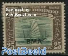 North Borneo 1945 25c, Stamp Out Of Set, Mint NH, Transport - Ships And Boats - Schiffe