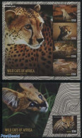 Liberia 2015 Wild Cats Of Africa 2 S/s, Mint NH, Nature - Cat Family - Other & Unclassified