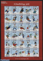 Faroe Islands 2007 Christmas Seals 30v M/s (not Valid For Postage), Mint NH, Religion - Sport - Christmas - Skiing - Navidad