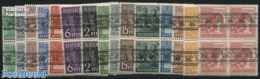 Germany, Federal Republic 1948 Bar-Shape Overprints 16v, Blocks Of 4 [+], Mint NH - Other & Unclassified