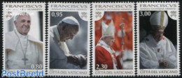 Vatican 2015 Pope Francis 4v, Mint NH, Religion - Pope - Nuovi