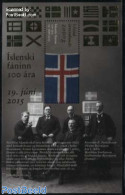 Iceland 2015 100 Years Flag S/s, Mint NH, History - Flags - History - Ongebruikt