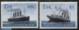 Ireland 2015 RMS Lusitania 2v, Mint NH, History - Transport - Ships And Boats - Disasters - Ongebruikt