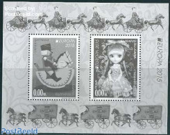 Bulgaria 2015 Europa, Old Toys S/s, Blackprint, Mint NH, History - Nature - Transport - Various - Europa (cept) - Hors.. - Ungebraucht