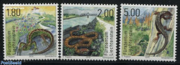 Liechtenstein 2015 Reptiles 3v S-a, Mint NH, Nature - Flowers & Plants - Reptiles - Snakes - Art - Bridges And Tunnels.. - Unused Stamps