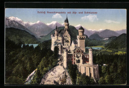 AK Schloss Neuschwanstein Mit Alp- Und Schwansee  - Sonstige & Ohne Zuordnung