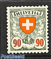 Switzerland 1940 90c, Coated Paper, Stamp Out Of Set, Unused (hinged) - Ongebruikt