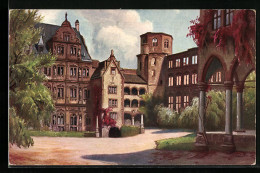 Künstler-AK Heidelberg, Heidelberger Schloss, Schlosshof  - Autres & Non Classés