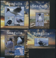 Guyana 2015 Seagulls 4 S/s, Mint NH, Nature - Birds - Guyana (1966-...)
