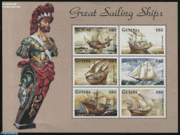 Guyana 1998 Sailing Ships 6v M/s, Mint NH, Transport - Ships And Boats - Ships