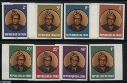 Congo Dem. Republic, (zaire) 1978 Mobutu 8v, Imperforated, Mint NH, History - Politicians - Sonstige & Ohne Zuordnung