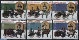 Cuba 2015 125 Years Isasi Disaster 6v, Mint NH, History - Nature - Transport - Horses - Coaches - Fire Fighters & Prev.. - Ongebruikt