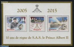 Monaco 2015 10 Years Albert II S/s, Mint NH, History - Nature - Various - Flags - Kings & Queens (Royalty) - Sea Mamma.. - Nuevos