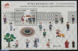 Macao 2015 10 Years Centre As World Heritage S/s, Mint NH, Health - History - Nature - Religion - Various - Food & Dri.. - Unused Stamps