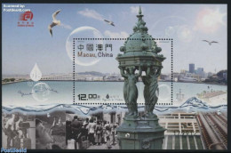 Macao 2015 Water & Life S/s, Mint NH, Nature - Birds - Water, Dams & Falls - Art - Bridges And Tunnels - Unused Stamps