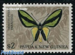 Papua New Guinea 1966 $2, Type I, Stamp Out Of Set, Mint NH, Nature - Butterflies - Papoea-Nieuw-Guinea