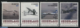 Netherlands - Personal Stamps TNT/PNL 2015 Aviation History 4v, Mint NH, Transport - Fokker Airplanes - Helicopters - .. - Airplanes