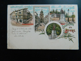 CARTE PRECURSEUR 1900                BOURG             SOUVENIR DE BOURG         MULTIVUES - Sonstige & Ohne Zuordnung