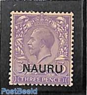 Nauru 1916 3p, Stamp Out Of Set, Mint NH - Sonstige & Ohne Zuordnung