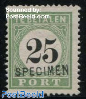 Suriname, Colony 1889 25c Postage Due, SPECIMEN, Unused (hinged) - Otros & Sin Clasificación