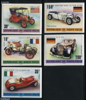 Upper Volta 1975 Automobiles 5v, Imperforated, Mint NH, Transport - Automobiles - Autos