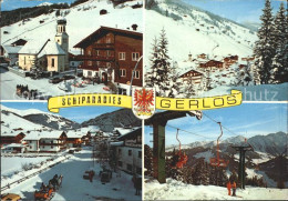 72235781 Gerlos Ortsansichten Pferdeschlitten Kirche Sessellift Gerlos - Autres & Non Classés