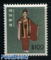 Ryu-Kyu 1961 $1, Stamp Out Of Set, Mint NH, Performance Art - Dance & Ballet - Tanz