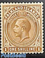 Falkland Islands 1921 1Sh, WM Script-CA, Stamp Out Of Set, Unused (hinged) - Other & Unclassified