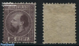 Netherlands 1867 25c, Violet, Perf. 12.75:11.75, Unused Hinged, Unused (hinged) - Unused Stamps