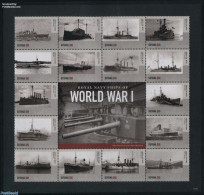 Guyana 2015 Royal Navy Ships Of World War I 16v M/s, Mint NH, History - Transport - Various - Flags - Ships And Boats .. - Barcos