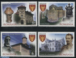 Romania 2015 Moldavia Region 4v, Mint NH, History - Religion - Various - Coat Of Arms - Churches, Temples, Mosques, Sy.. - Ungebraucht