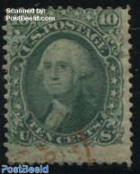 United States Of America 1861 10c, Green, Used, Used Stamps - Oblitérés