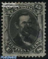 United States Of America 1861 15c Black, Grill 9x13mm, Used, Used Stamps - Oblitérés