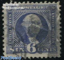 United States Of America 1869 6c Blue, Used, Used Stamps - Oblitérés