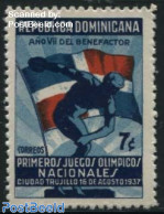 Dominican Republic 1937 7c, Stamp Out Of Set, Mint NH, History - Sport - Flags - Sport (other And Mixed) - Other & Unclassified