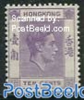 Hong Kong 1938 10c, Perf. 14, Stamp Out Of Set, Mint NH - Ungebraucht