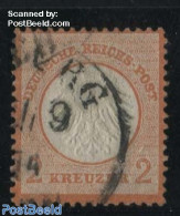 Germany, Empire 1872 2Kr, Orange, Used, Used Stamps - Gebruikt