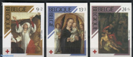 Belgium 1989 Red Cross, Paintings 3v, Imperforated, Mint NH, Health - Red Cross - Art - Paintings - Ongebruikt
