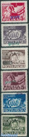 Poland 1950 Union Congress 6V With Groszy Overprint, Unused (hinged) - Nuevos