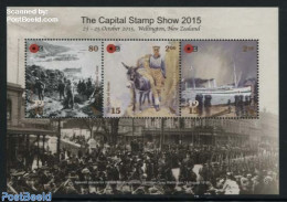New Zealand 2015 Capital Stamp Show S/s, Mint NH, Health - History - Nature - Transport - Red Cross - Animals (others .. - Ungebraucht