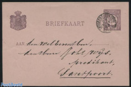 Netherlands, Kleinrond Cancellations 1897 Postcard With Kleinrond Uitgeest-station, Postal History - Autres & Non Classés