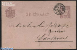 Netherlands, Kleinrond Cancellations 1895 Postcard With Kleinrond Uitgeest-Station, Postal History - Sonstige & Ohne Zuordnung